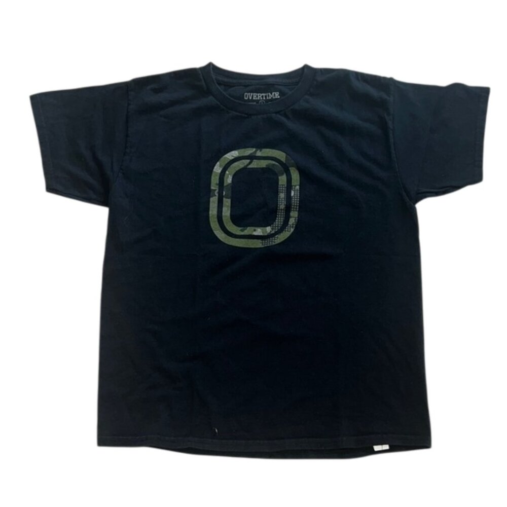 Overtime Black Tee, Large (10-11)